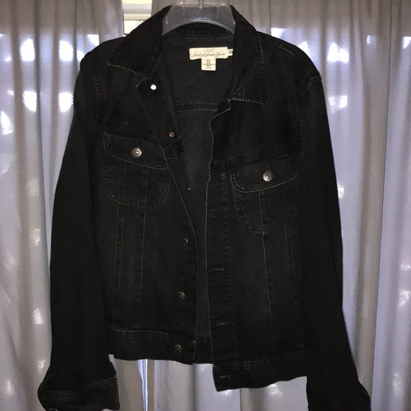 h&m mens black jean jacket